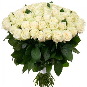 Купить охапка из 101 белых роз в Владивостоке